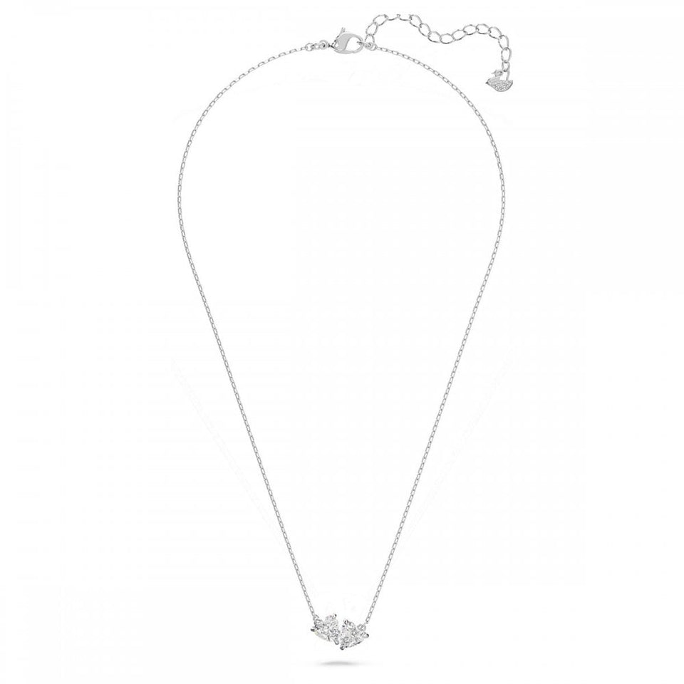Swarovski Mesmera Stone Set Double Hearts Necklace