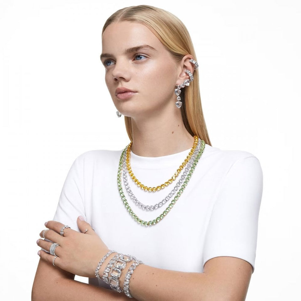 Swarovski Mesmera Trilliant Cut Stone Set Earrings Cuffs