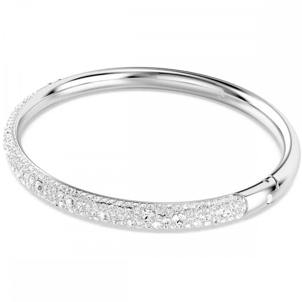 Swarovski Meteora Snow Pave Rhodium Plated Bangle