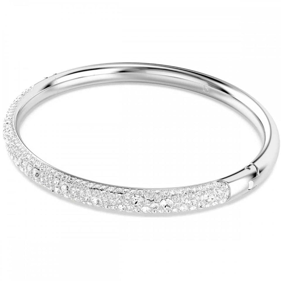 Swarovski Meteora Snow Pave Rhodium Plated Bangle