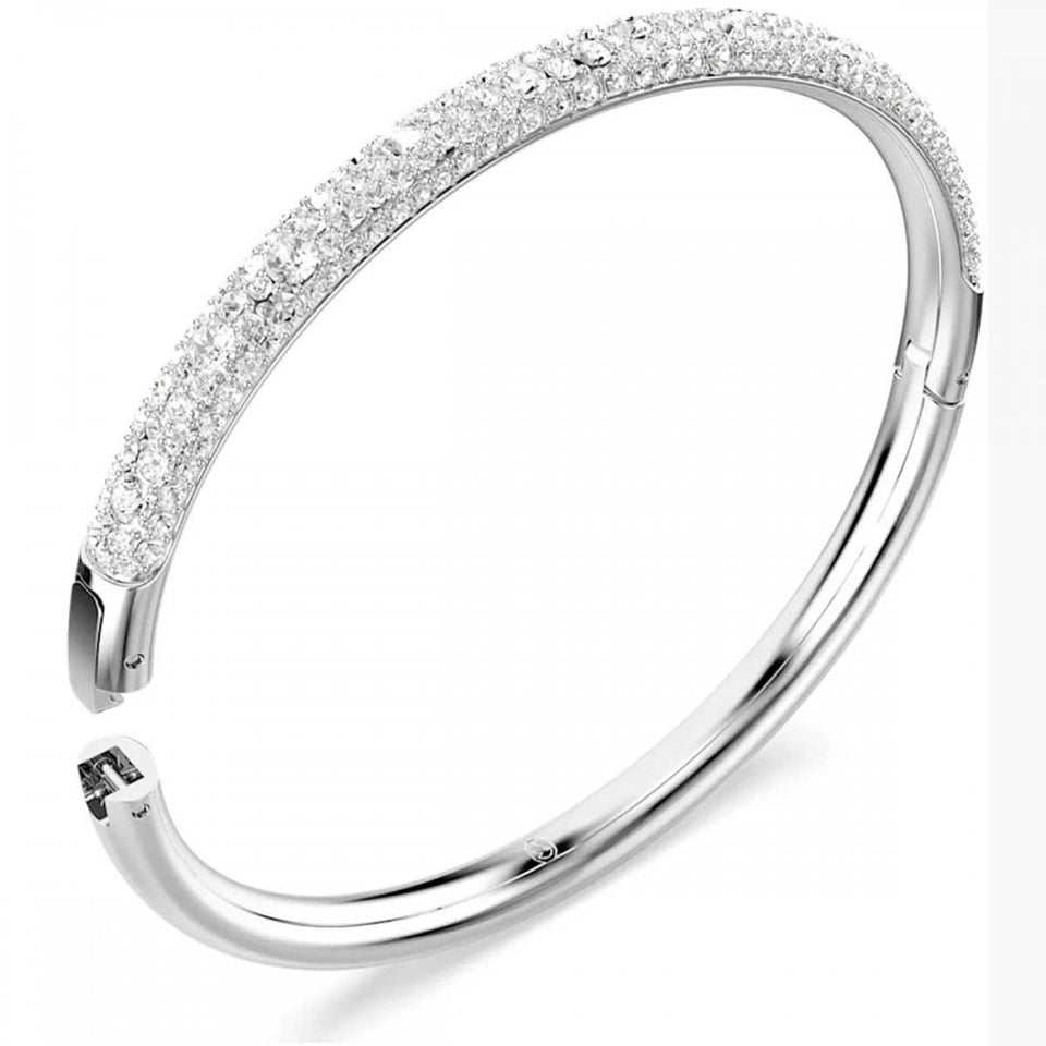 Swarovski Meteora Snow Pave Rhodium Plated Bangle