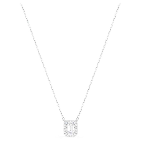 Swarovski Milenia White Rhodium Plated Square Necklace