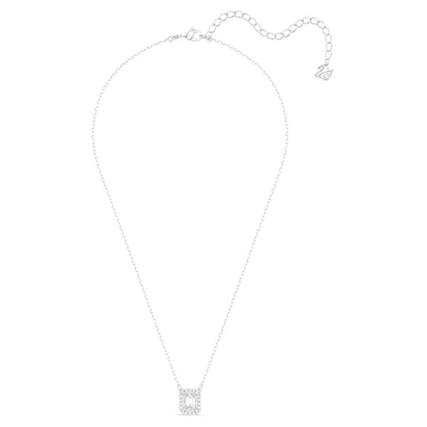 Swarovski Milenia White Rhodium Plated Square Necklace