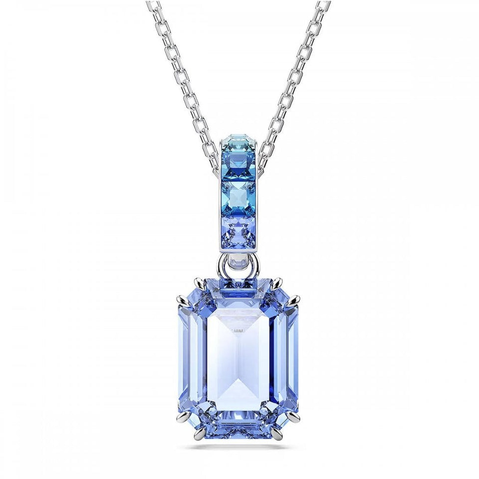 Swarovski Millenia Octagon Cut Blue Stone Set Necklace
