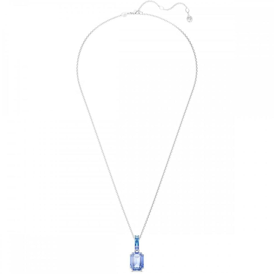 Swarovski Millenia Octagon Cut Blue Stone Set Necklace
