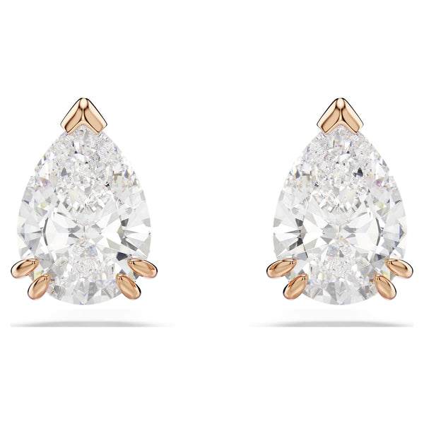 Swarovski Rose Tone Stilla Pear Cut Earrings