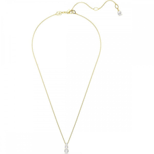 Swarovski Stilla Attract Gold Toned Three Stone Necklace