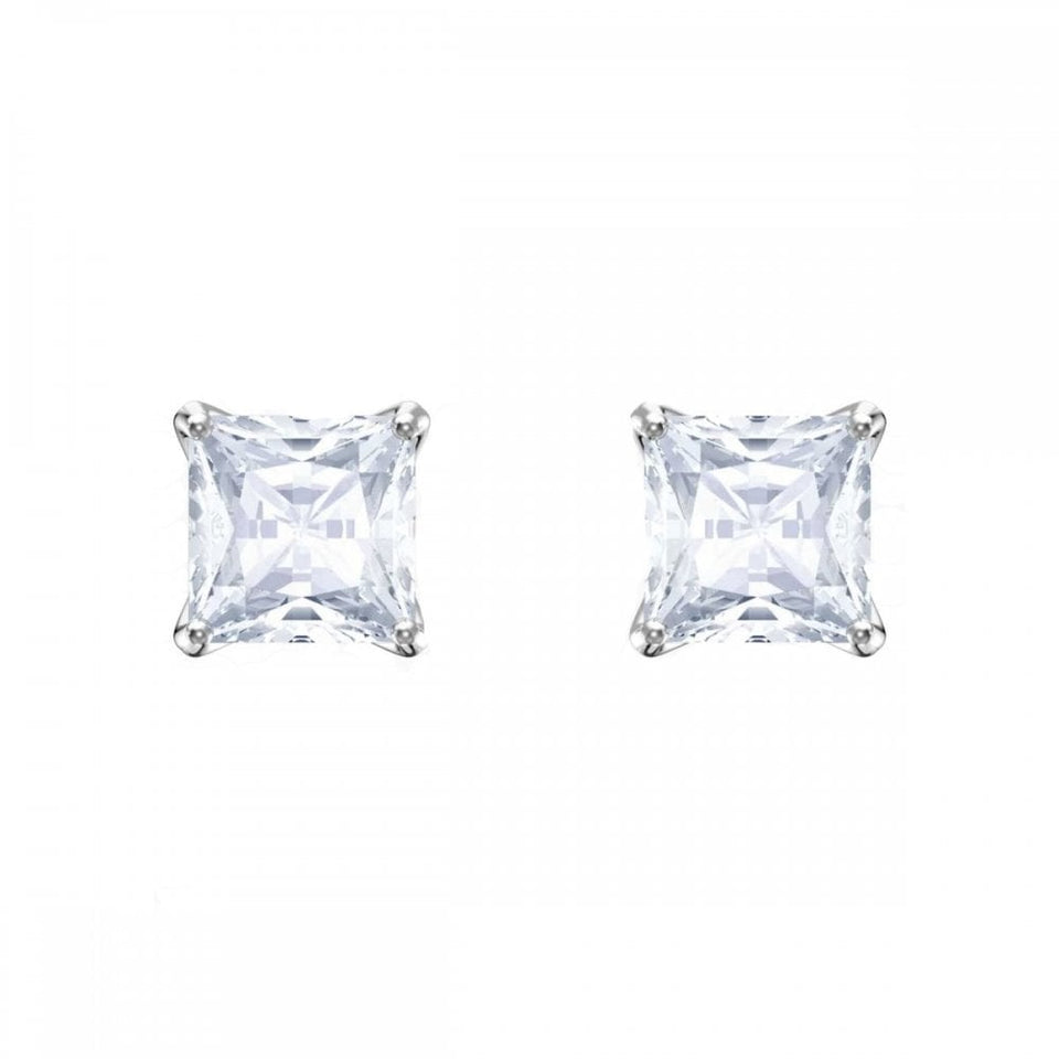Swarovski Stilla Attract Square Cut Stone Set Stud Earrings