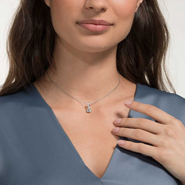 Swarovski Stilla Round Cut Drop Stone Set Necklace