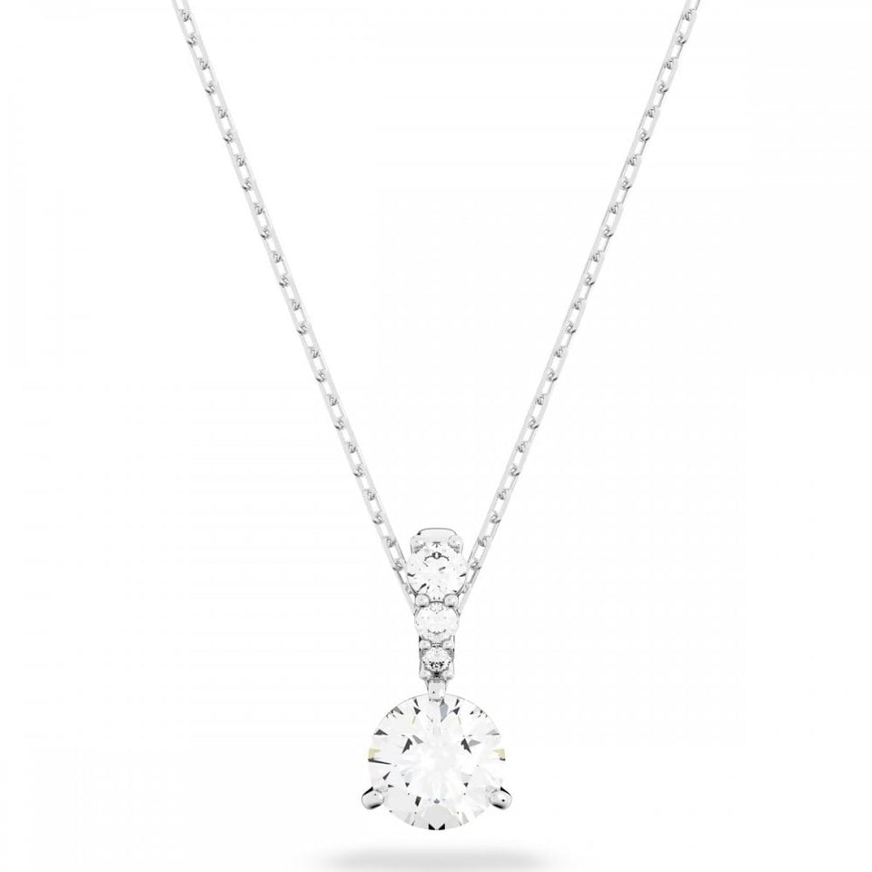 Swarovski Stilla Round Cut Drop Stone Set Necklace