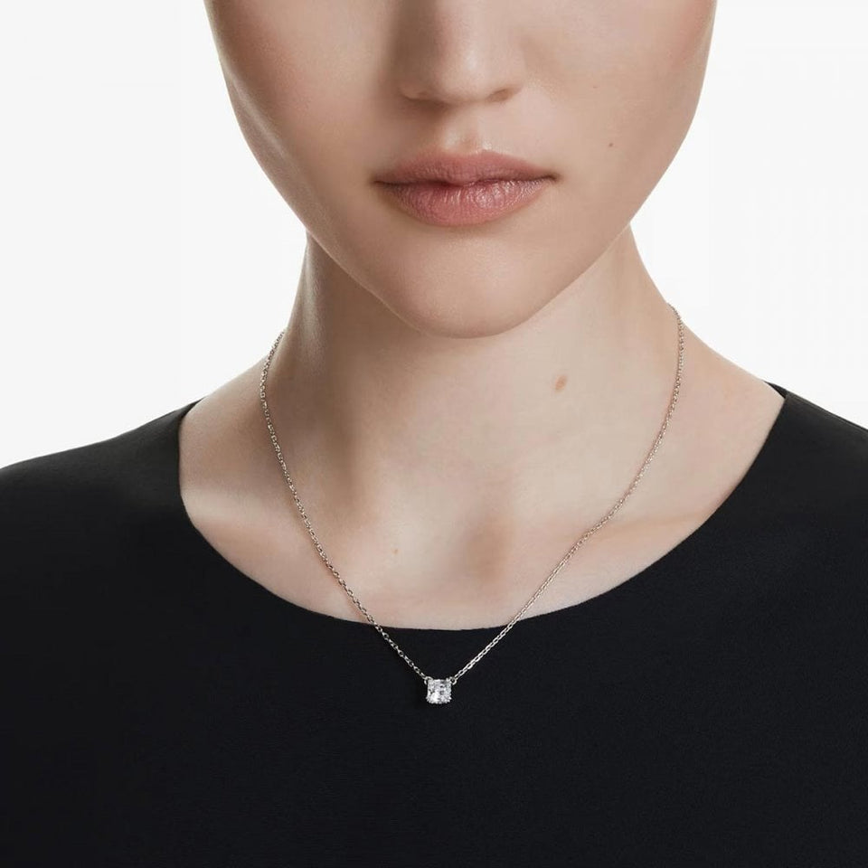 Swarovski Stilla Square Cut Stone Set Necklace