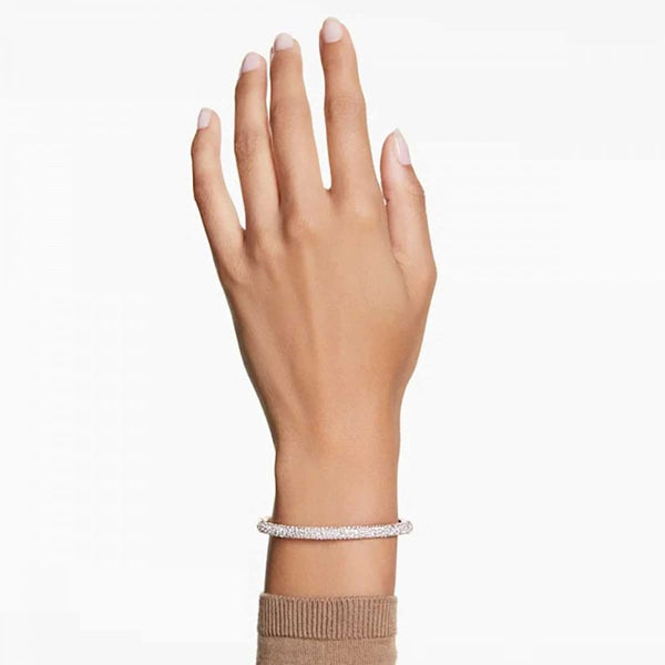 Swarovski Sublima Rose Gold Plated Stone Set Snow Bangle