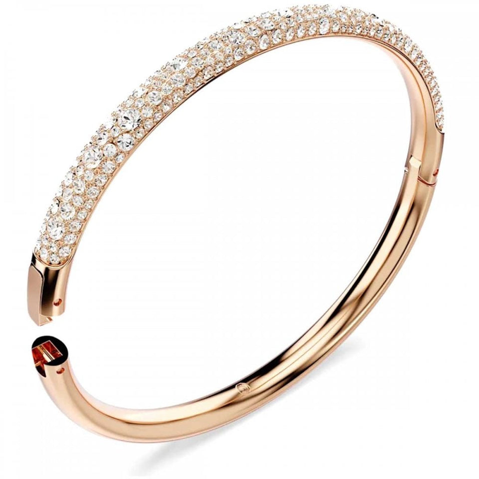 Swarovski Sublima Rose Gold Plated Stone Set Snow Bangle
