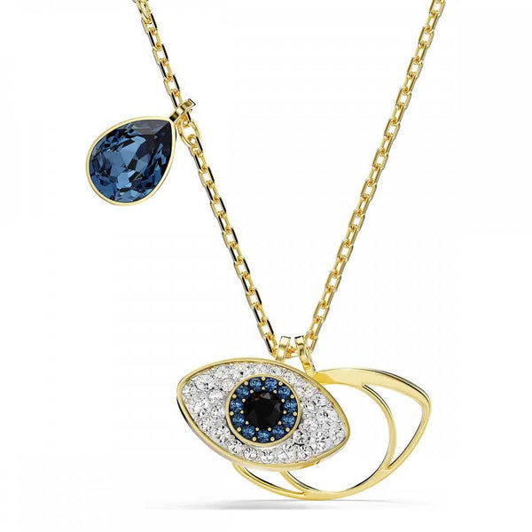 Swarovski Symbolica Blue Evil Eye Gold Plated Necklace