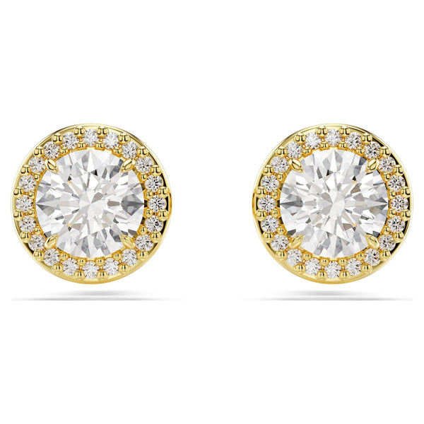 Swarovski Una Angelic Gold Tone Circle Earring Studs