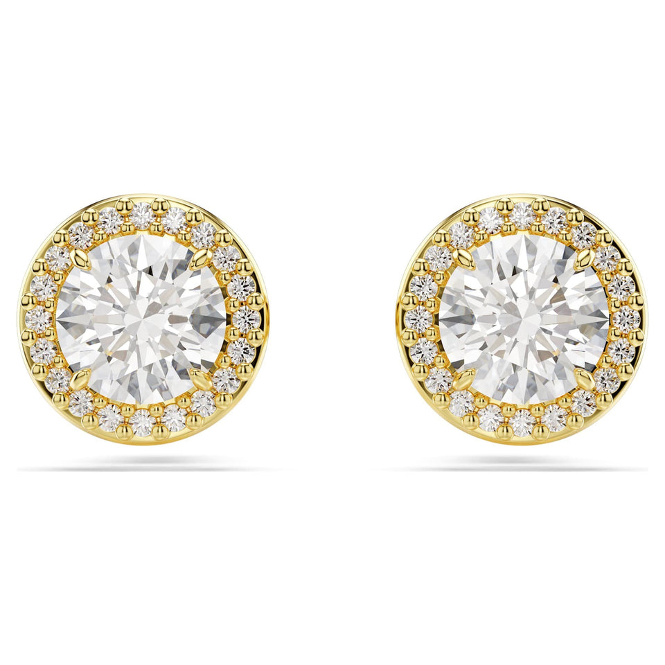 Swarovski Una Angelic Gold Tone Circle Earring Studs
