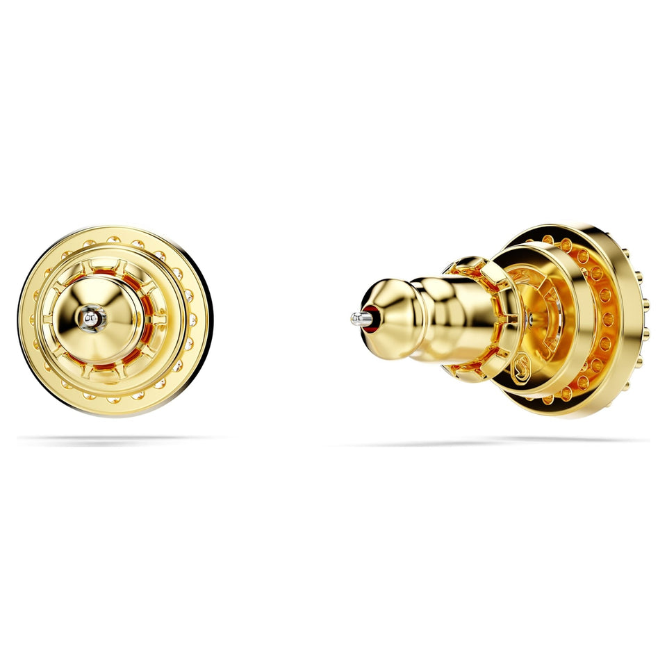Swarovski Una Angelic Gold Tone Circle Earring Studs