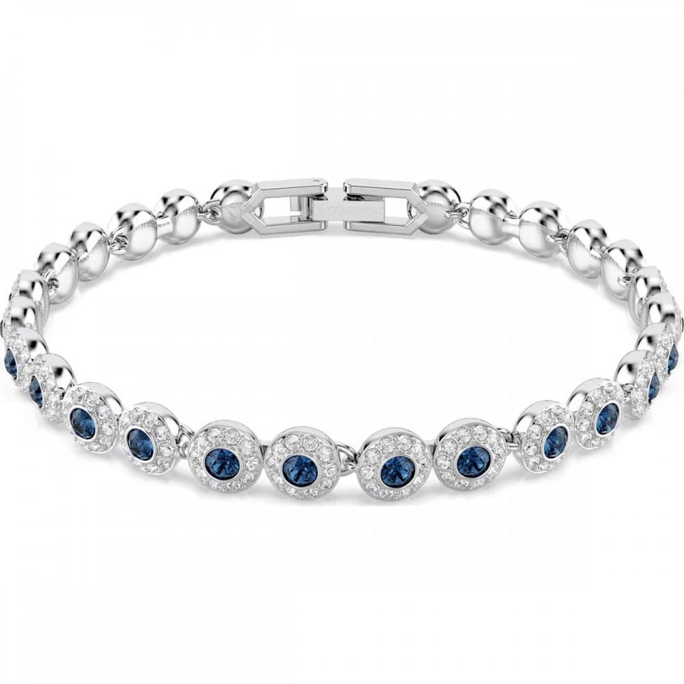 Swarovski Una Angelic Round Cut Blue Stone Tennis Bracelet