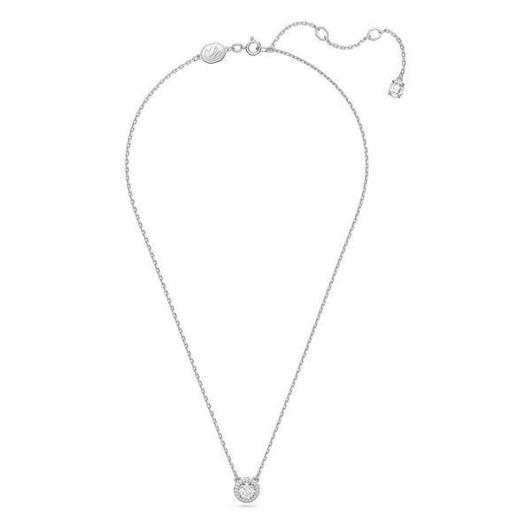 Swarovski Una Angelic Round Cut Stone Set Halo Necklace
