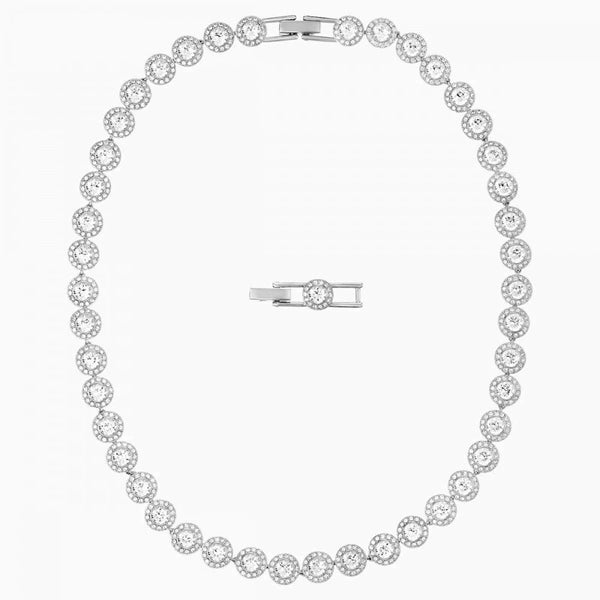 Swarovski Una Angelic Round Cut Stone Set Tennis Necklace
