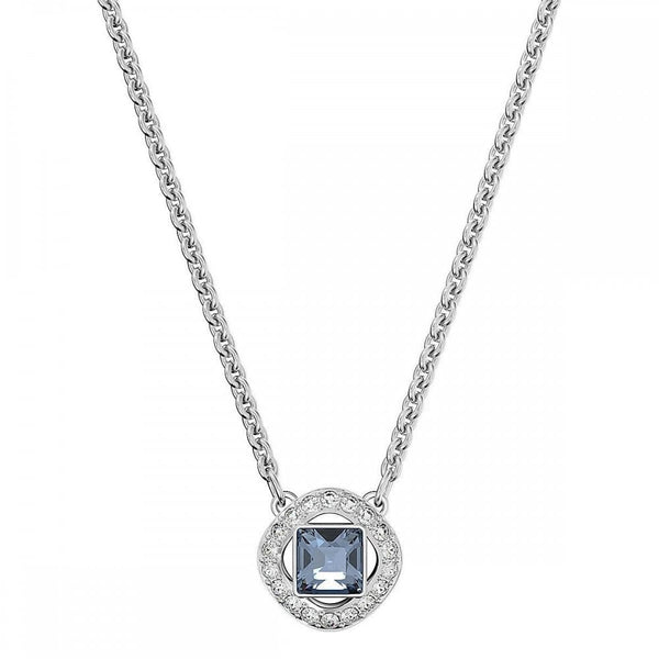Swarovski Una Angelic Square Cut Blue Stone Set Necklace
