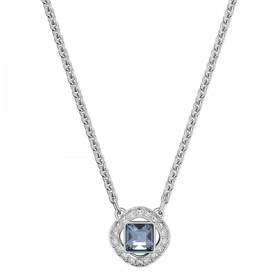 Swarovski Una Angelic Square Cut Blue Stone Set Necklace