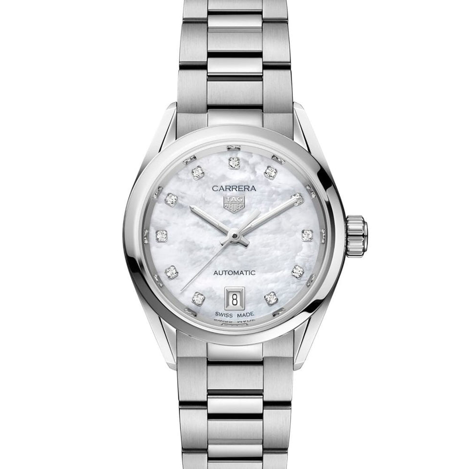 TAG Heuer Carrera Mother of Pearl Diamond Ladies 29mm Automatic Watch
