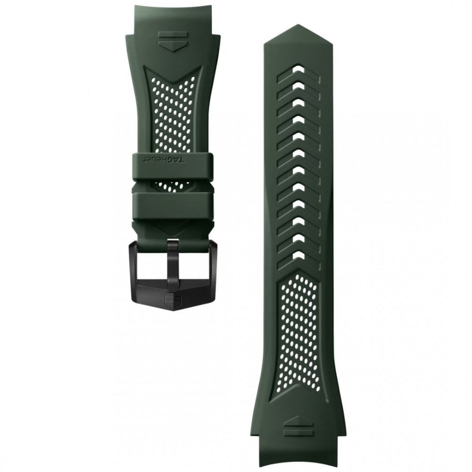 TAG Heuer Connected Khaki Green Rubber Sport Strap Calibre E5 45mm