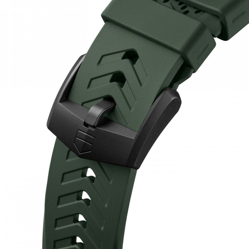 TAG Heuer Connected Khaki Green Rubber Sport Strap Calibre E5 45mm