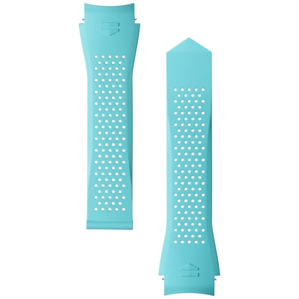 TAG Heuer Connected Light Blue Perforated Rubber Strap Calibre E5 45mm