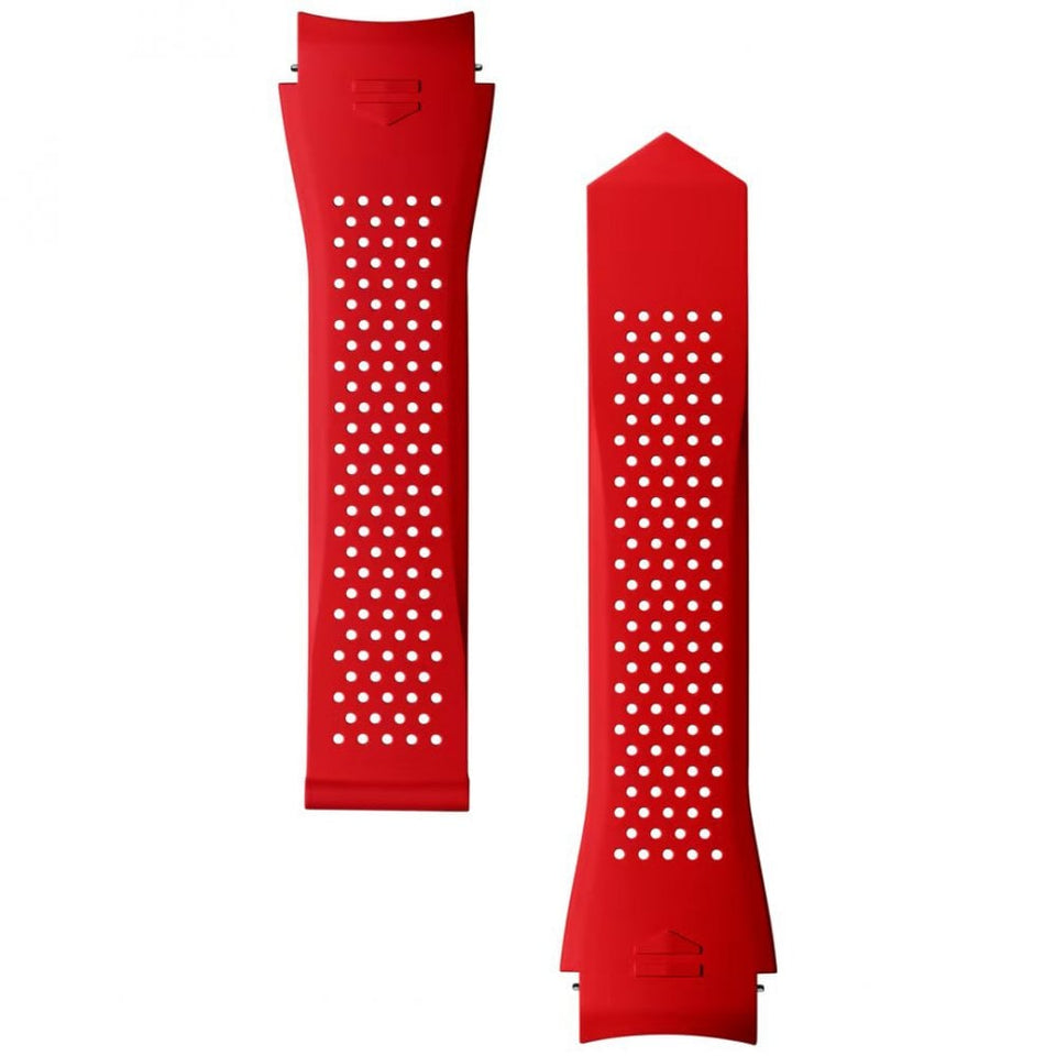 TAG Heuer Connected Red Perforated Rubber Strap Calibre E5 45mm