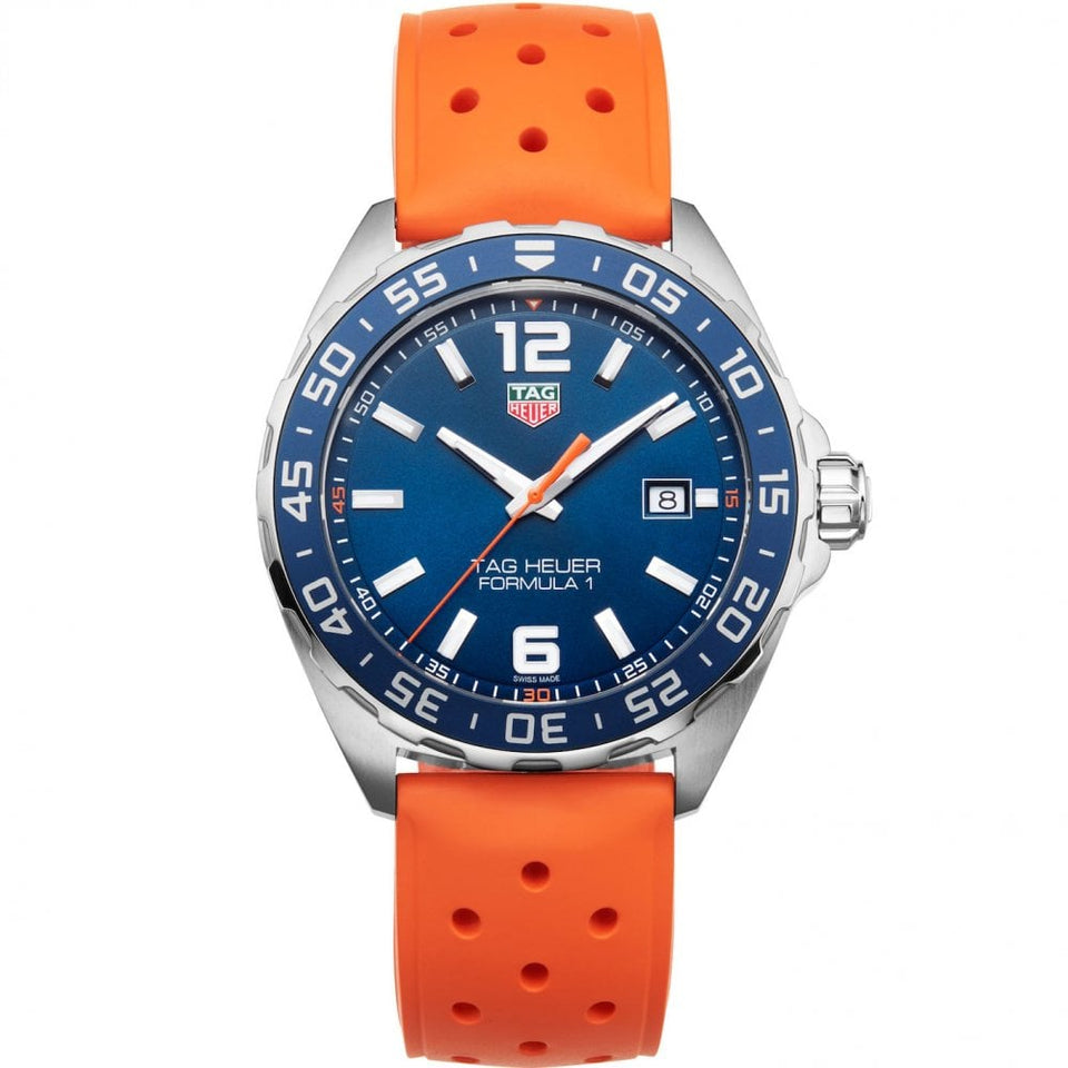 TAG Heuer Formula 1 Men's 43mm Orange Strap Quartz Watch