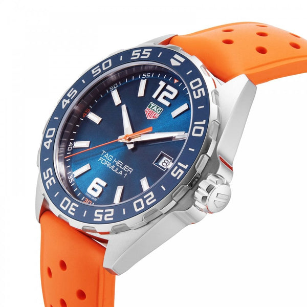 TAG Heuer Formula 1 Men's 43mm Orange Strap Quartz Watch