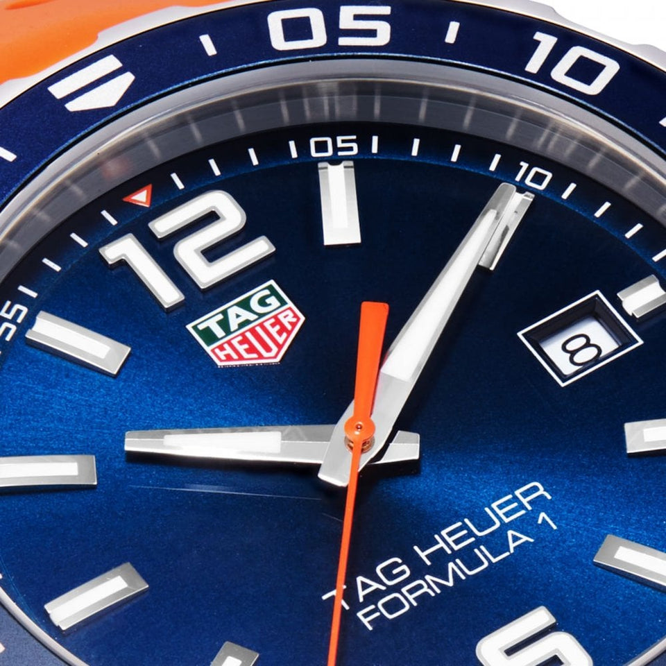 TAG Heuer Formula 1 Men's 43mm Orange Strap Quartz Watch