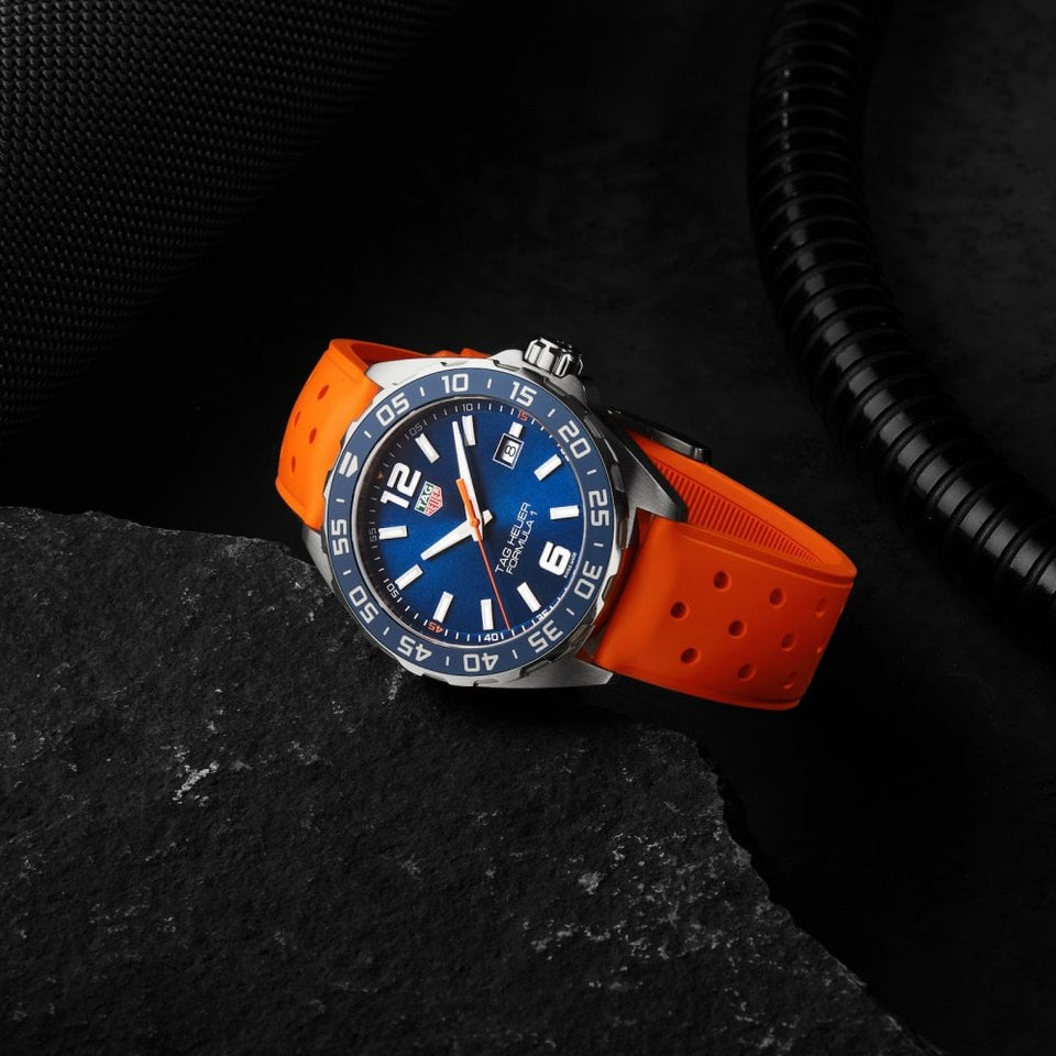 TAG Heuer Formula 1 Men's 43mm Orange Strap Quartz Watch