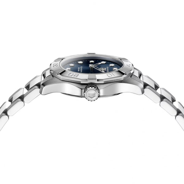 TAG Heuer Ladies Aquaracer Professional 100 Solargraph Solar 28mm Blue Dial Watch