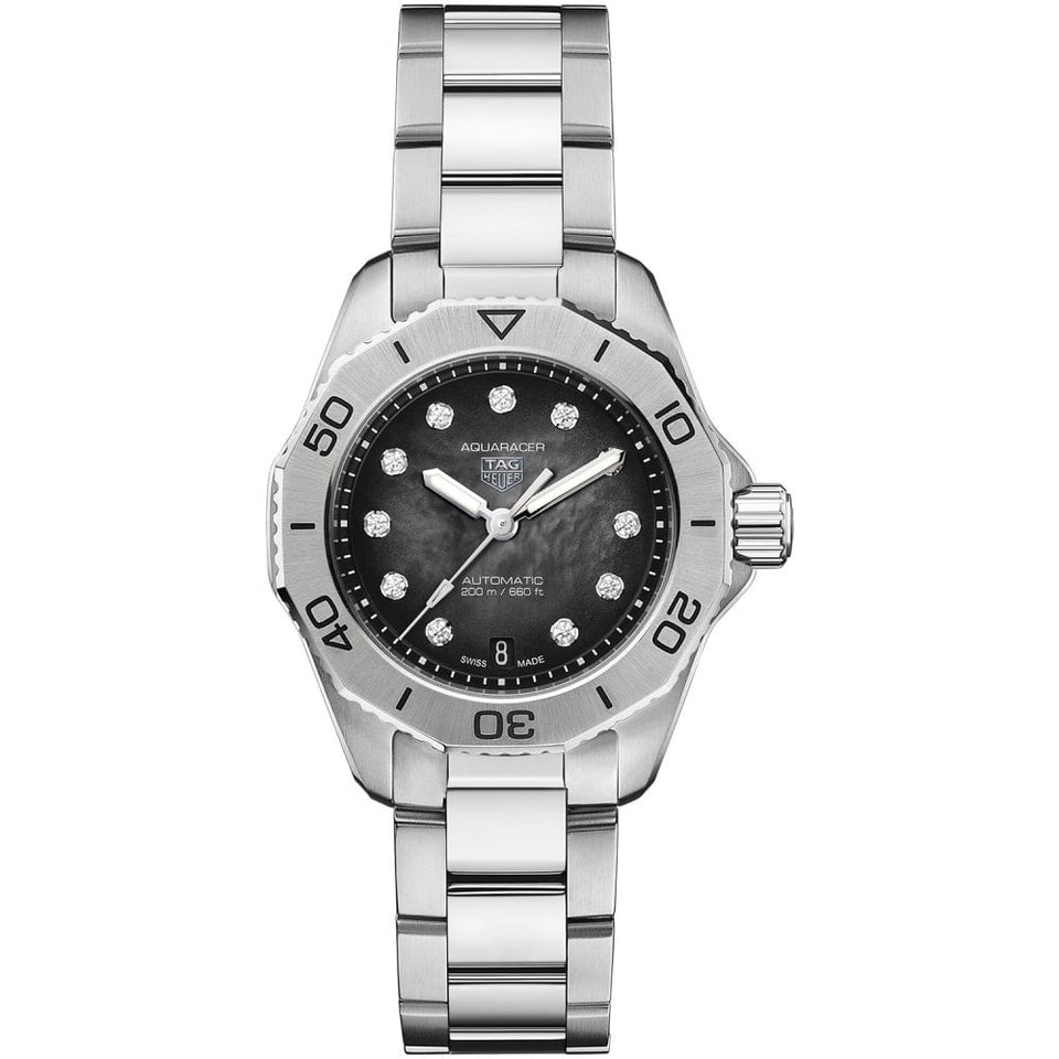 TAG Heuer Ladies Aquaracer Professional 200 Black MoP Auto Watch