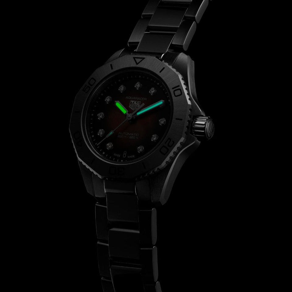 TAG Heuer Ladies Aquaracer Professional 200 Black MoP Auto Watch