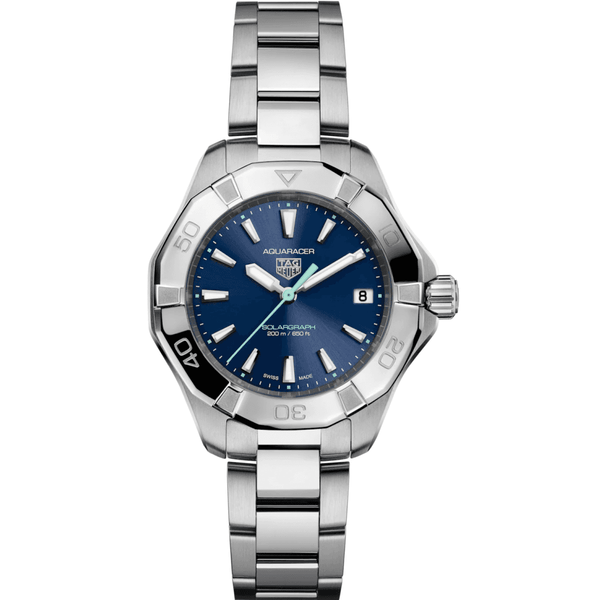TAG Heuer Ladies Aquaracer Professional 200 Solargraph 34mm Blue Dial Watch