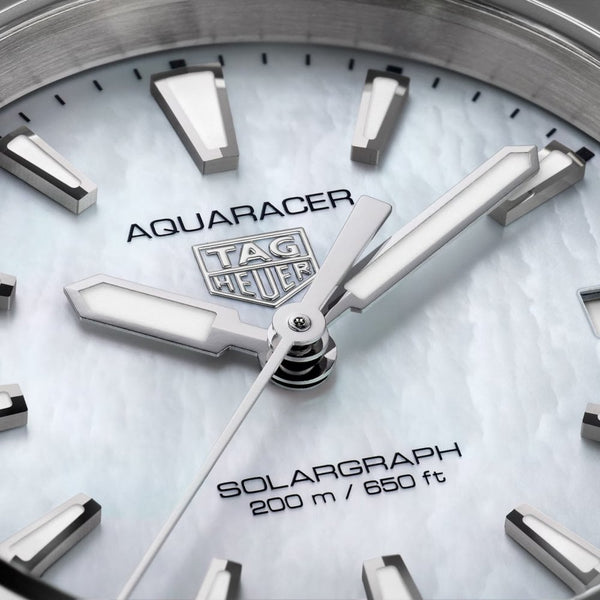 TAG Heuer Ladies Aquaracer Professional 200 Solargraph 34mm White Dial Watch