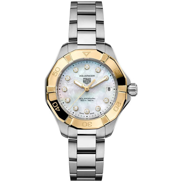 TAG Heuer Ladies AQUARACER Professional 200 Solargraph Two Tone Watch