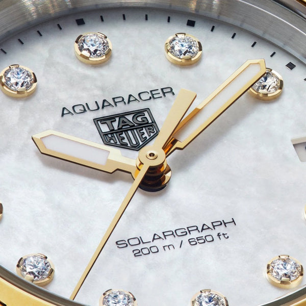 TAG Heuer Ladies AQUARACER Professional 200 Solargraph Two Tone Watch