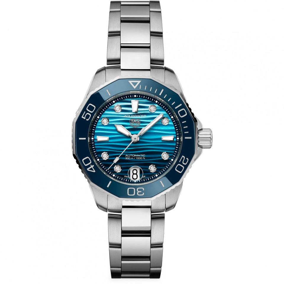 TAG Heuer Ladies AQUARACER Professional 300 Date Diamond Set Watch