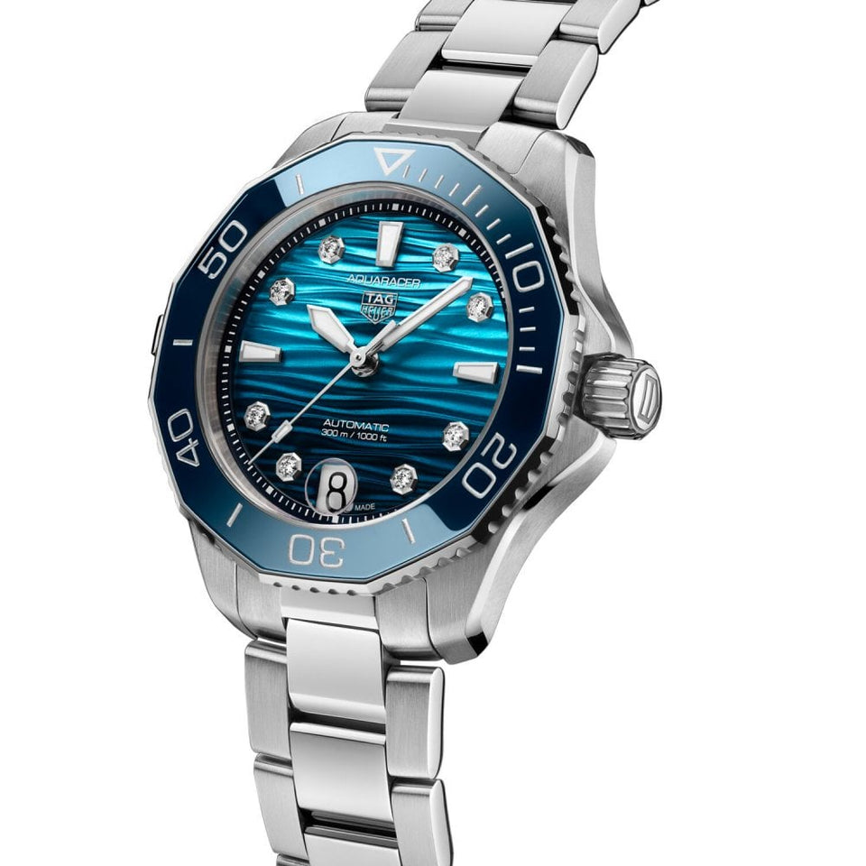 TAG Heuer Ladies AQUARACER Professional 300 Date Diamond Set Watch