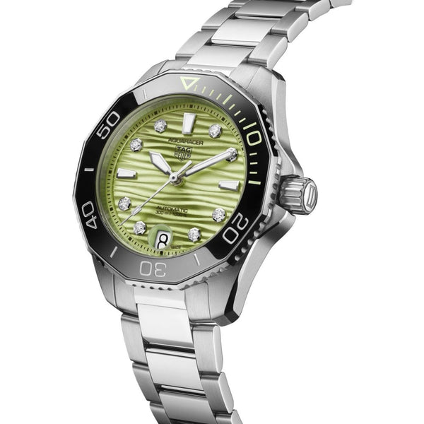 TAG Heuer Ladies Aquaracer Professional 300 Date Green Dial Watch