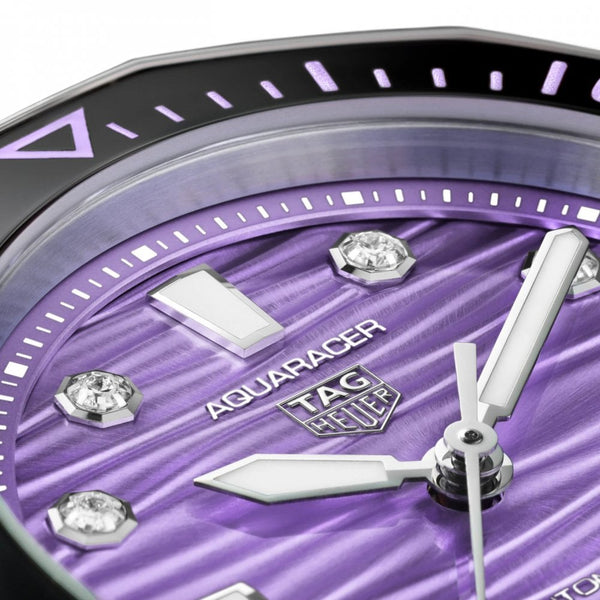 TAG Heuer Ladies Aquaracer Professional 300 Date Purple Dial Watch