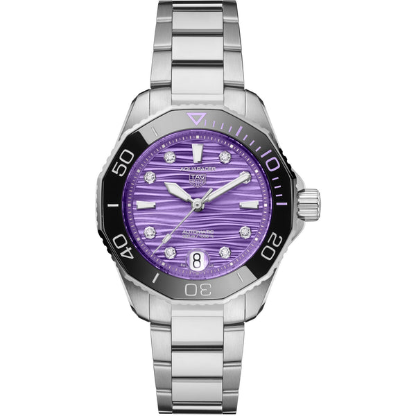 TAG Heuer Ladies Aquaracer Professional 300 Date Purple Dial Watch