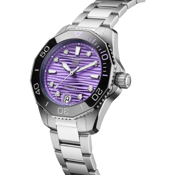 TAG Heuer Ladies Aquaracer Professional 300 Date Purple Dial Watch