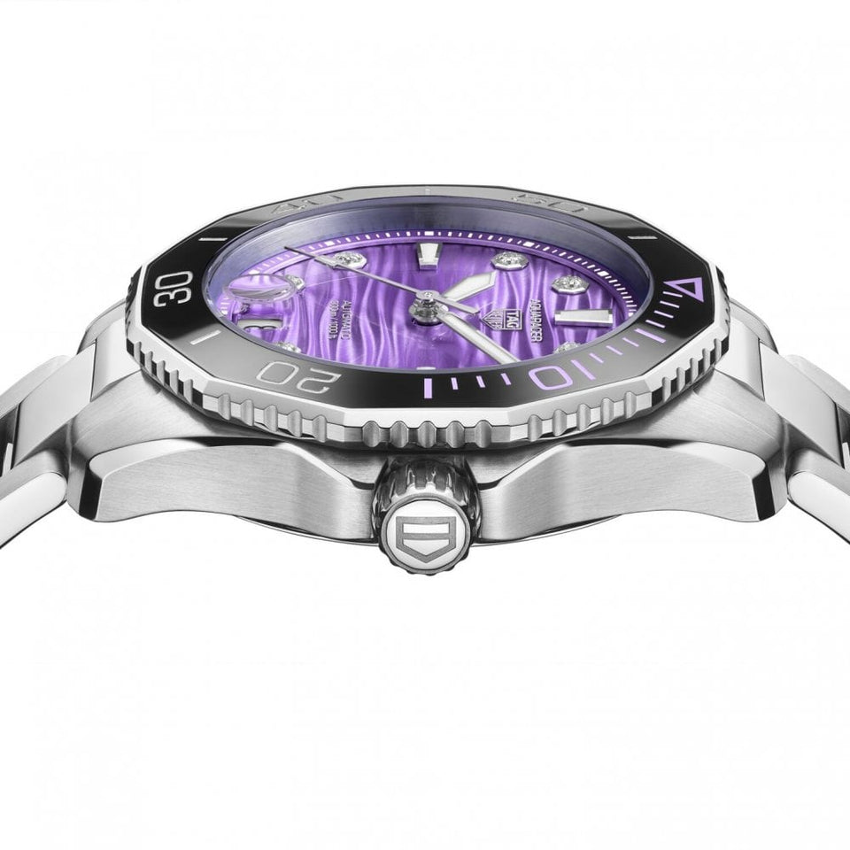 TAG Heuer Ladies Aquaracer Professional 300 Date Purple Dial Watch