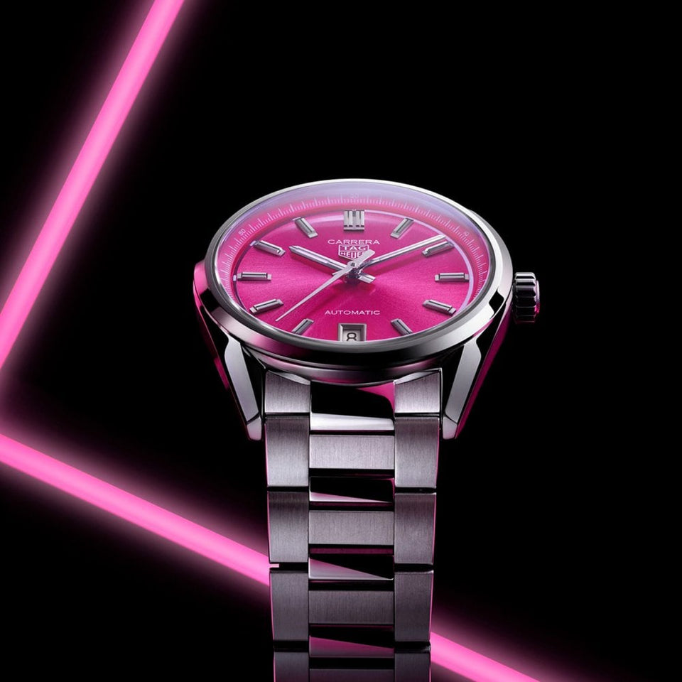 TAG Heuer Carrera 36mm Hot Pink Dial Automatic Watch
